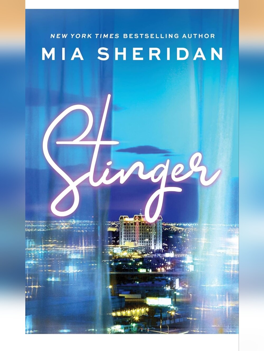 Stinger by Mia Sheridan - Blue Hardcover Book